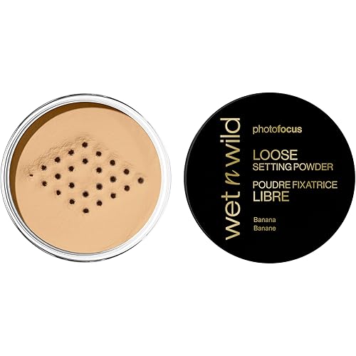 wet n wild Photo Focus Loose Baking Setting Powder, Highlighter Makeup, Suitable for All Skin Tones - Banana