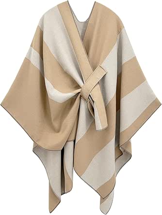 nratto Women Shawl Wrap Open Front Poncho Ruana Cape Cardigan for Fall ...