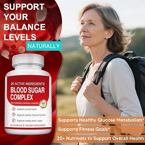 Miniatura 3 de Suplemento complejo de azúcar en la sangre, ayuda a mantener los niveles normales de azúcar en la sangre, fórmula natural con melón amargo, hoja de