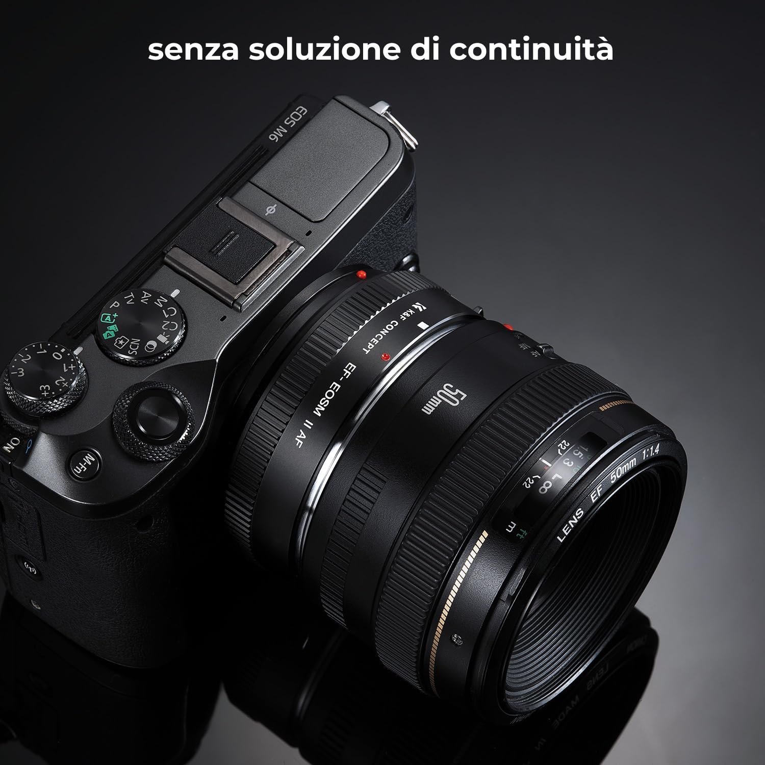 K&F CONCEPT Compatibile con Canon EF/EF-S su EOS M Adattatore Auto 2a Generazione in Metallo con AF con Cappucci Protettivi