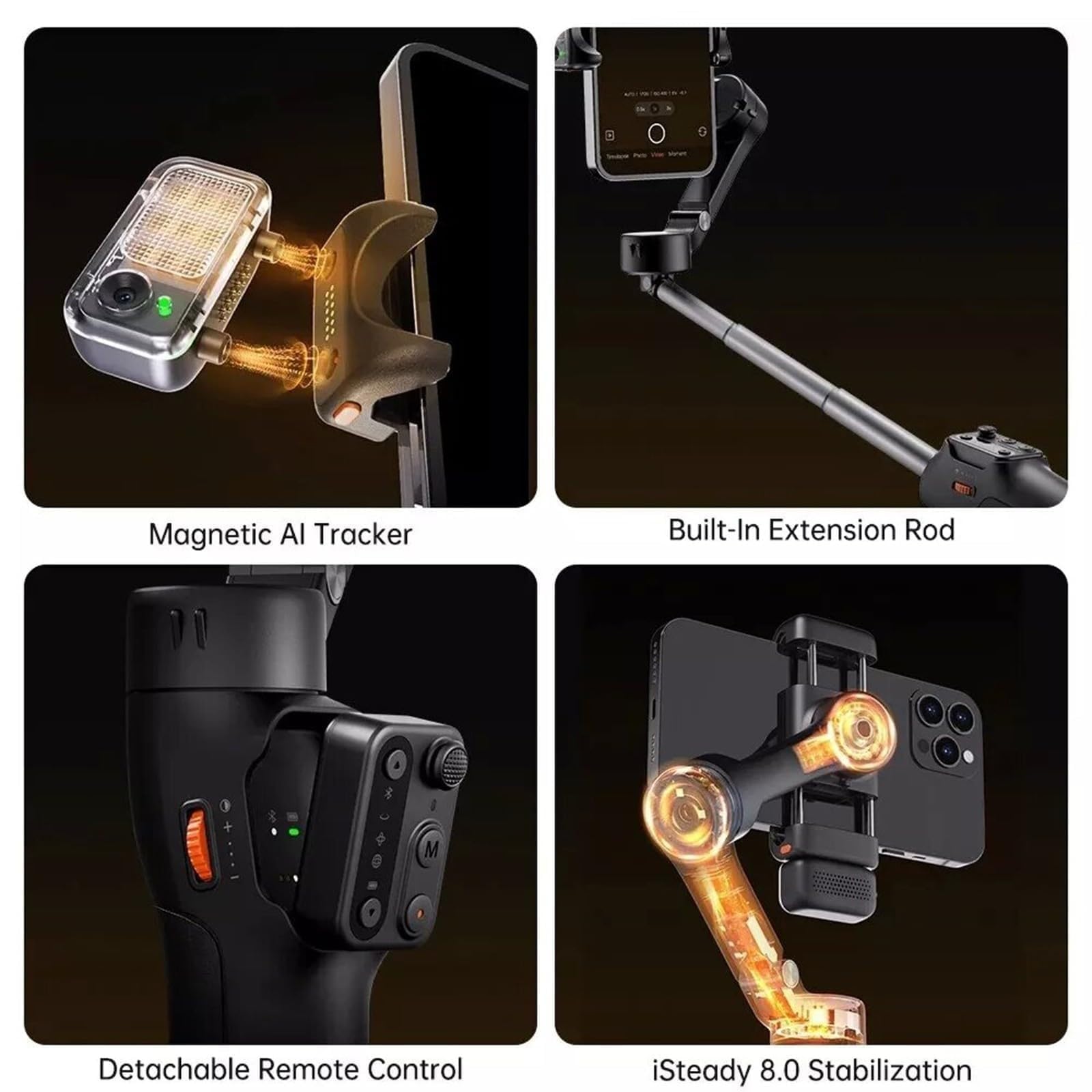 Amazon.co.jp: Hohem iSteady V3 ジンバルスタビライザー - 磁気AI