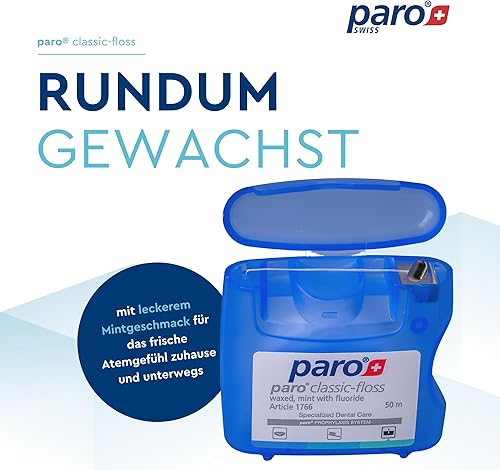 Miniatura 2 de #1766 - Paro Classic Floss 164.0 ft, encerado, fluorado, menta (164.0 ft) - 1 paquete