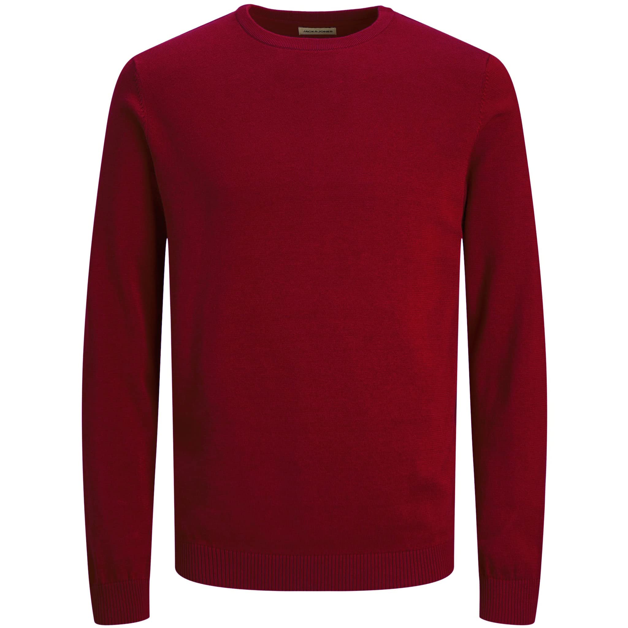 JACK & JONES Men's Classic Knit Jumper, Red Dahlia, M