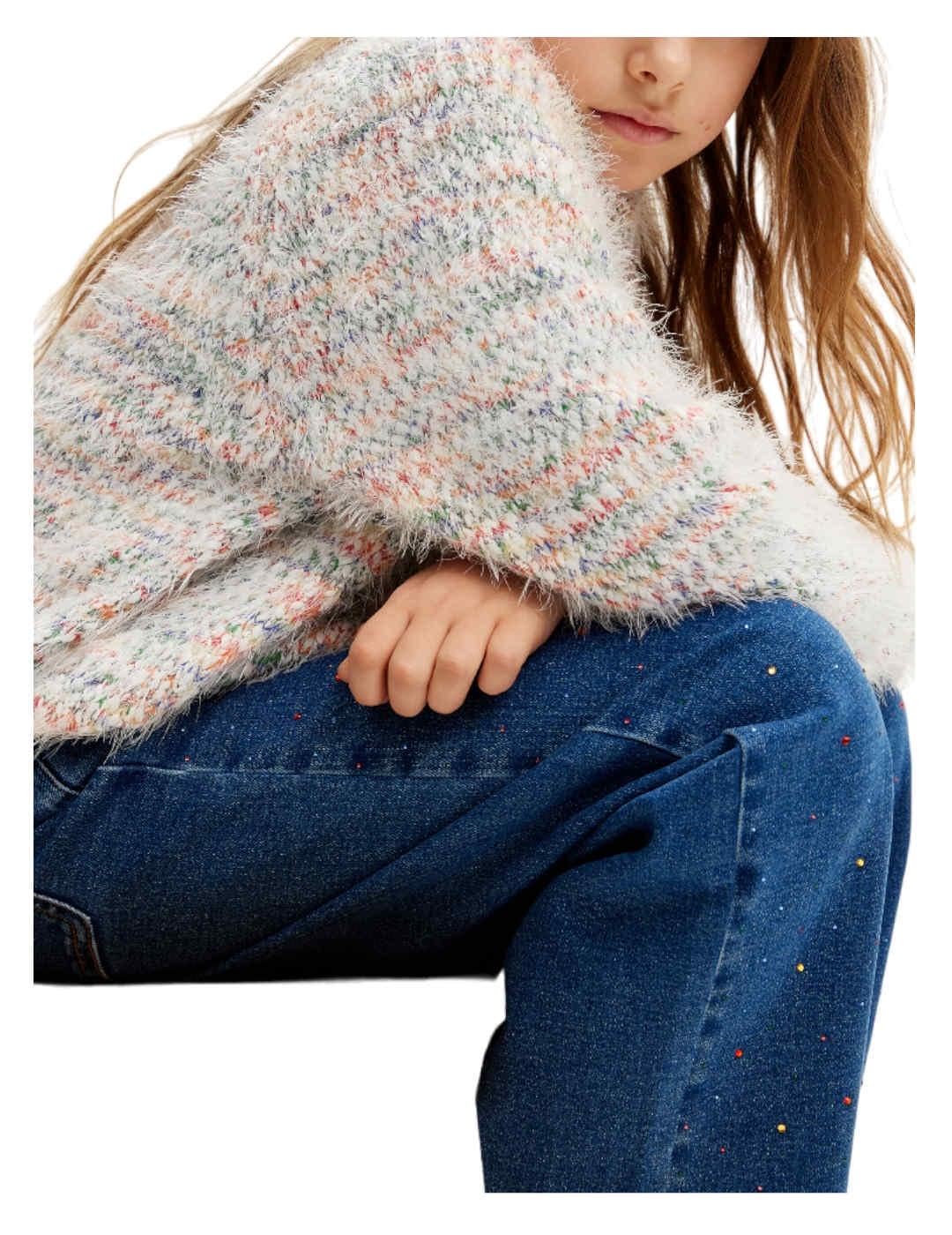 Desigual Mädchen Girl Flat Knit Pullover Sweatshirt