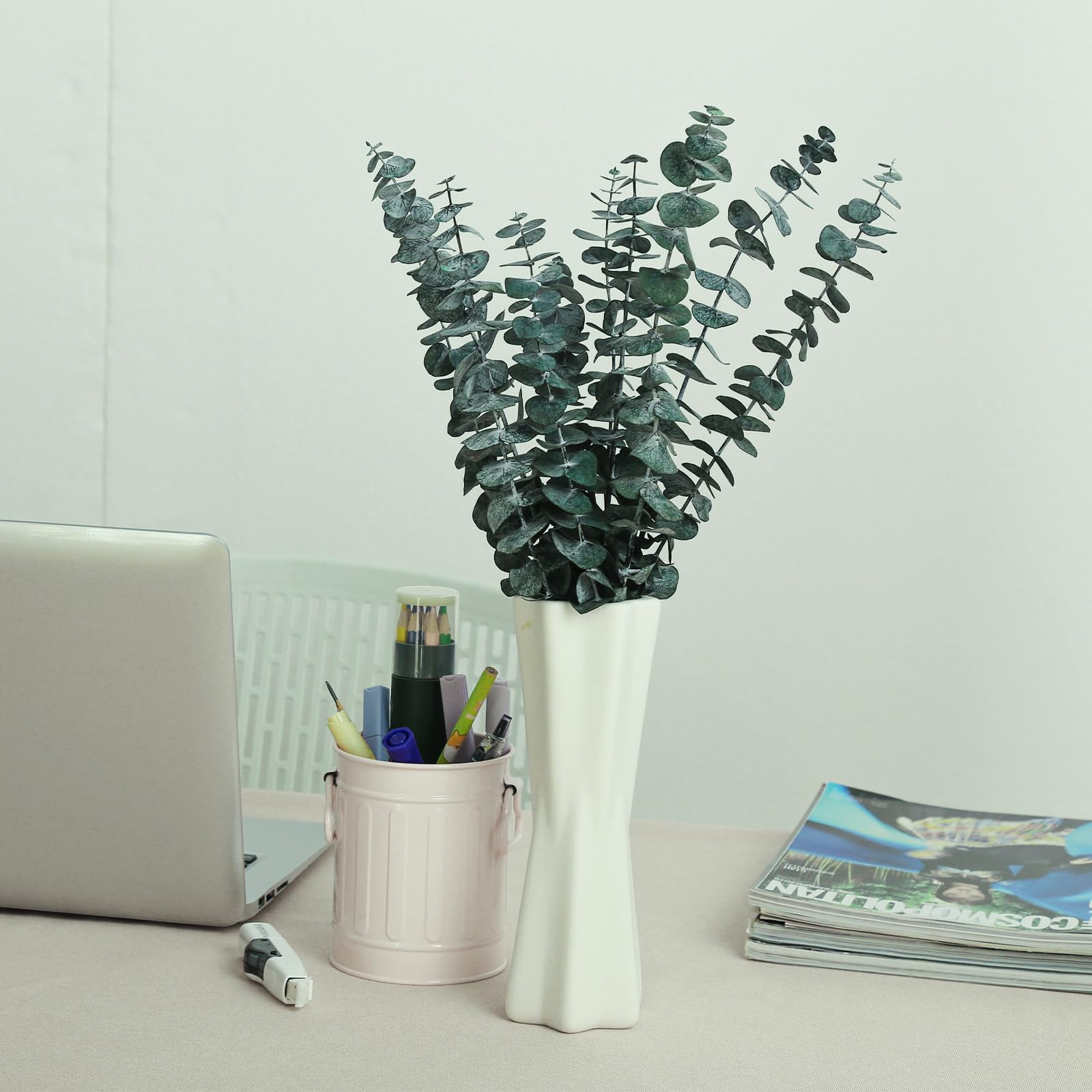 Eucalipto essiccato, 15 pezzi, fiori secchi naturali, eucalipto, fiori secchi per sempre, decorazione per il matrimonio perfetto, composizioni floreali, YJL15