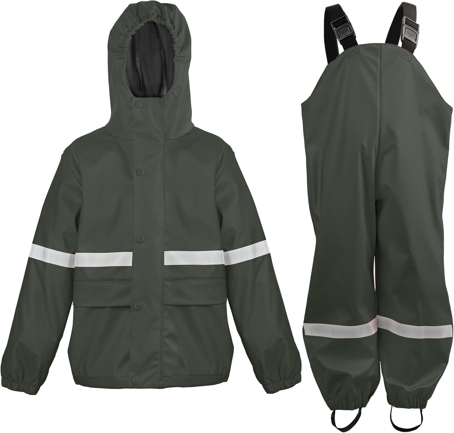 Junior Rain Suit for Boys&Girls Waterproof,Windproof,Stretchable Jacket&Pants Reflective 1-14Y