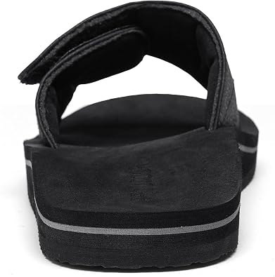 Men's Slide Ergonomic Sandals Adjustable Athletic Sandals with Arch Support
