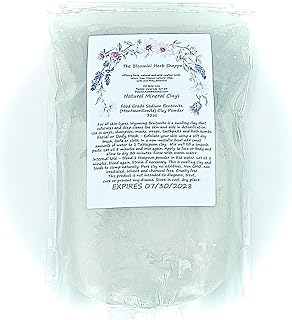 Sodium Bentonite Clay Food Grade Fine Powder Bulk | 32oz 2lbs | Internal External | The Bloomin Herb Shoppe | Mined in The Big Horn Wyo | Detox | Water Washed no Chemicals | Masks Wraps spa