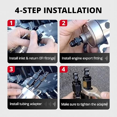 Miniatura 4 de EVIL ENERGY Filtro Regulador de Combustible 58 PSI compatible con LS Swap EFI Conversion C5
