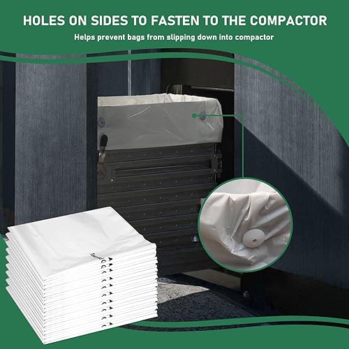 Miniatura 3 de Paquete de 80 bolsas compactadoras de basura W10165294RB para compactadores de cajones rectangulares de 15 pulgadas, compatibles con compactadores