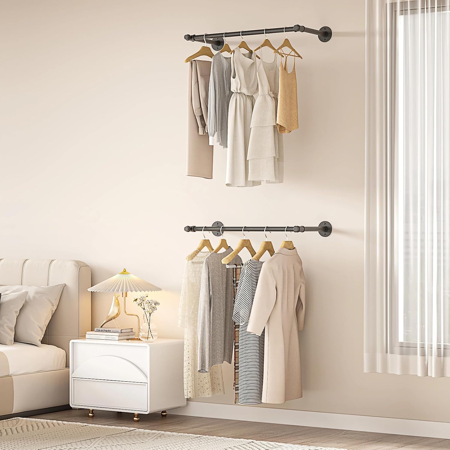Expandable Industrial Pipe Clothes Racks,1SET