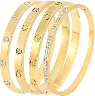 Stainless Stainless Steel Bangle Bracelet Set