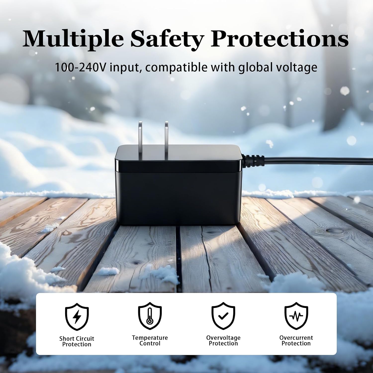 Wall Charger Compatible with Gobi Heat Jackets Hoodies Chairs & Sweaters Replacement Power Cord for 7.4V Battery Packs