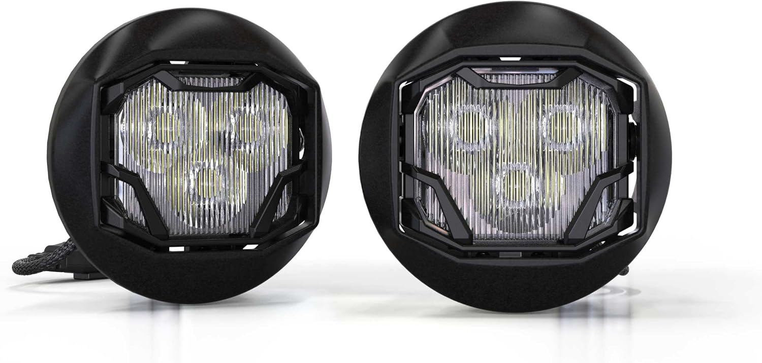Morimoto 4Banger Fog Light Kit Fits Chevrolet Silverado 14-15 (HXB Yellow SAE Wide Beam)
