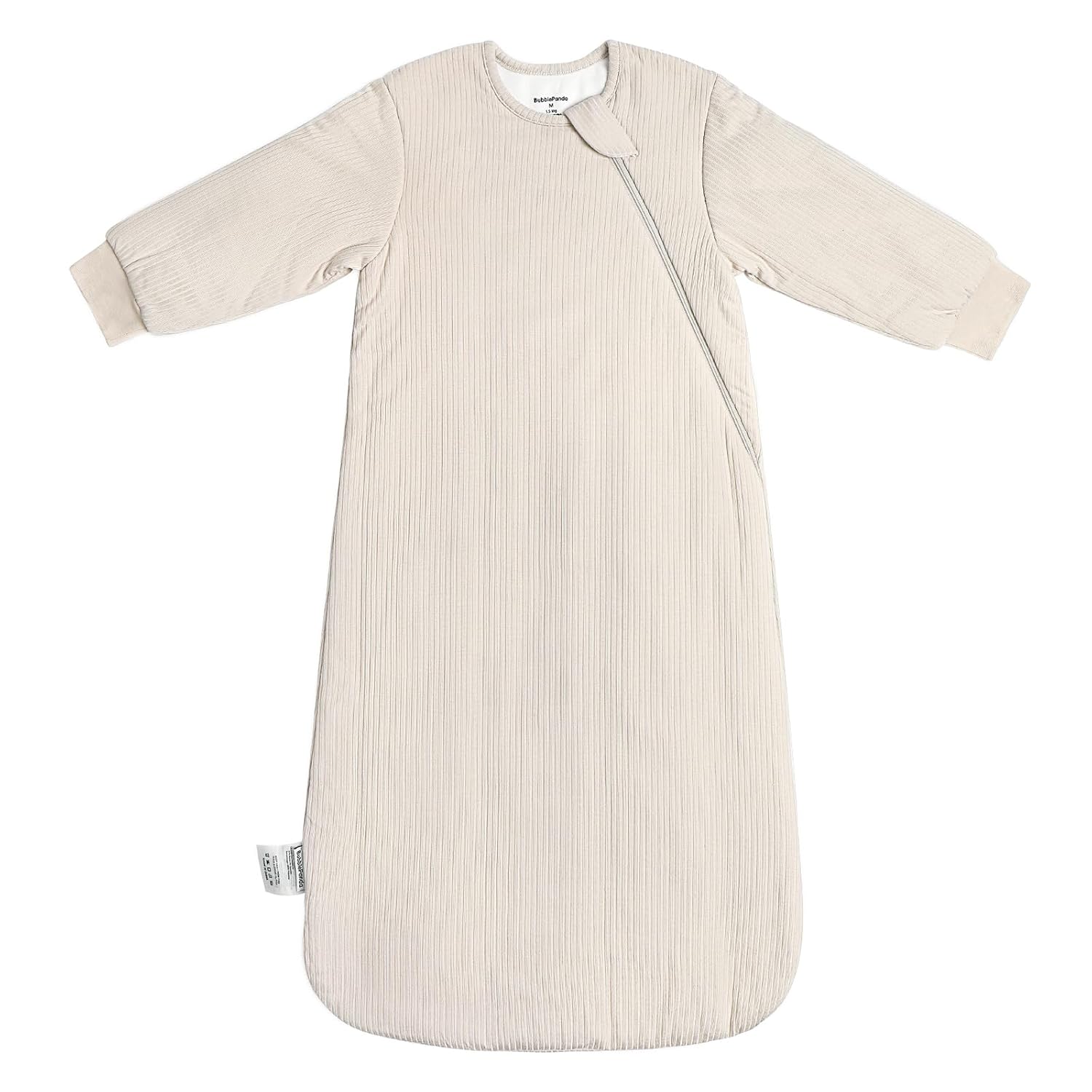 BubblePanda Rayon Made from Bamboo Sleep Sack 6-12 Months Long Sleeve Sleep Sack 1.5 Tog Supersoft Winter Baby Wearable Blanket with 2-Way Zipper Unisex Sleeping Bag for Babies Toddler