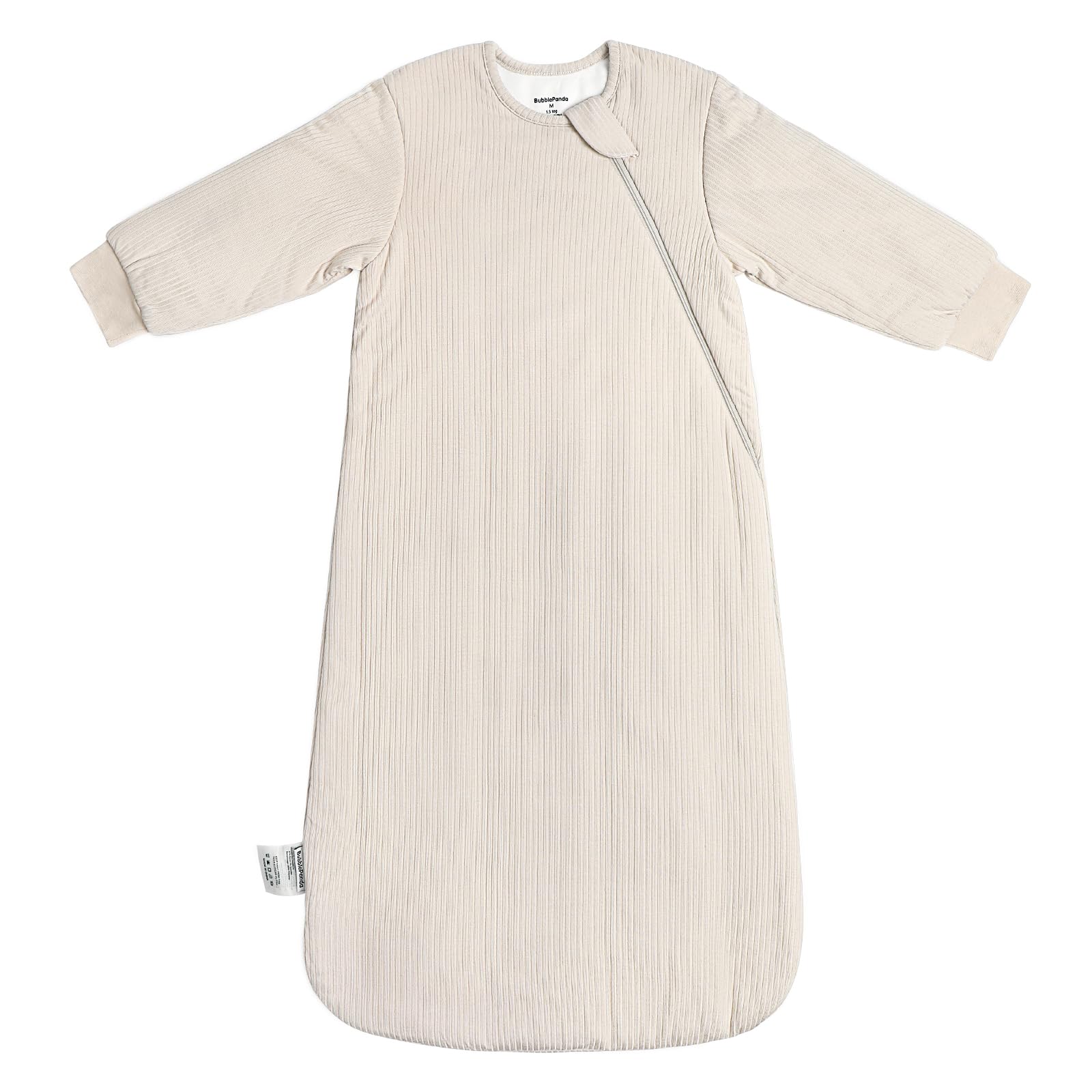 BubblePanda Bamboo Rayon Sleep Sack 6-12 Months Long Sleeve Sleep Sack 1.5 Tog Supersoft Winter Baby Wearable Blanket with 2-Way Zipper Unisex Sleeping Bag for Babies Toddler