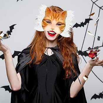 Kit Fabrication Masque Therian Chat/Renard - Fourrure, Maille Yeux, DIY Cosplay Halloween
