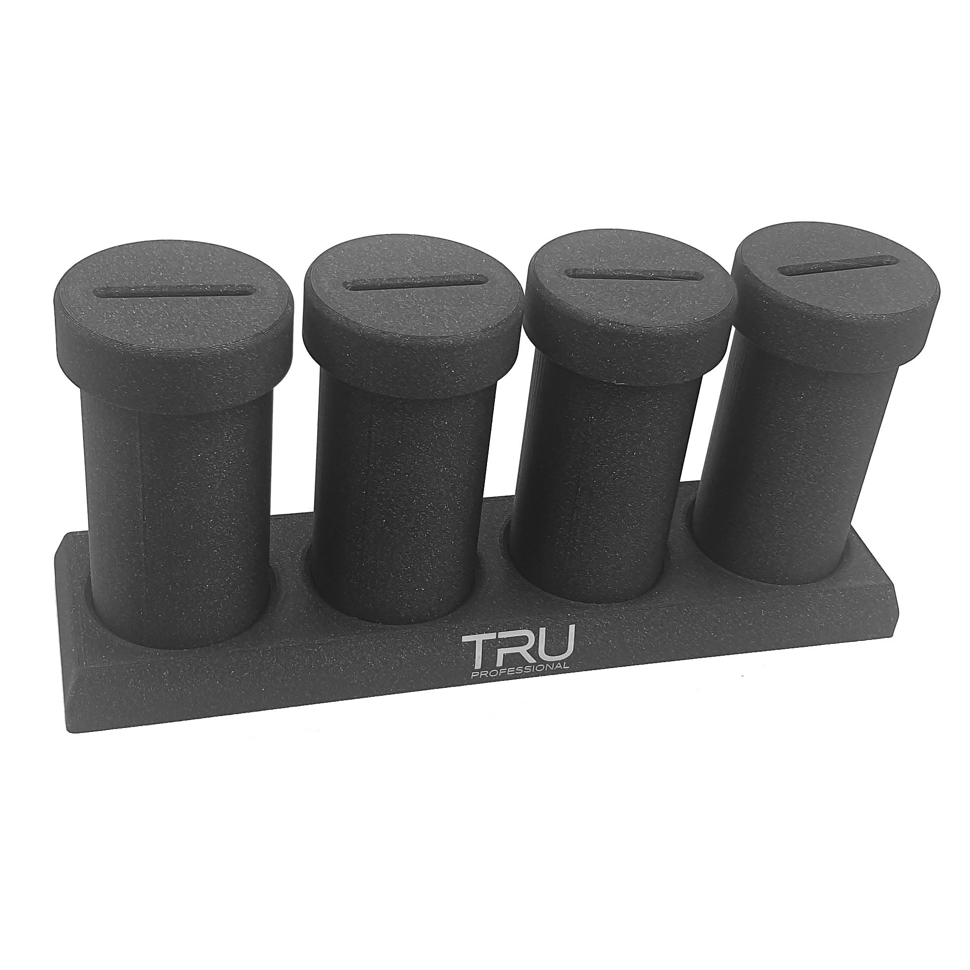 TRU Trinkgeldröhrchen Inkl. Ständer Spardosenrohr 40mm (4er Pack Farbe Schwarz)