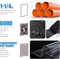 Vista 5 de Baseball Strike Zone Target - Objetivos intercambiables transparentes o de tela, marco de PVC resistente, soporte de trípode ajustable, ideal