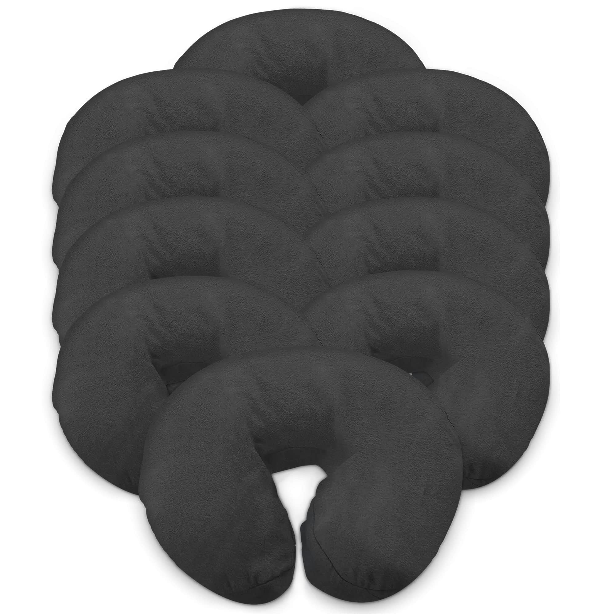 London Linens Pack of 10, Premium Extra Thick 100% Cotton Flannel Massage Tables Face Cradle Covers Cozies Fitted - Includes 10 pcs (Greenish Grey)