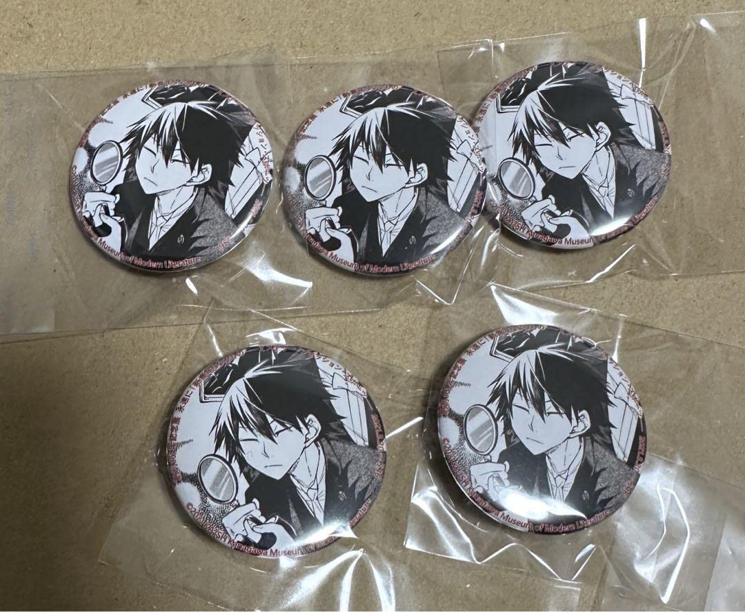 文豪ストレイドッグス 文学館 缶バッジ 江戸川乱歩 原作絵 文スト