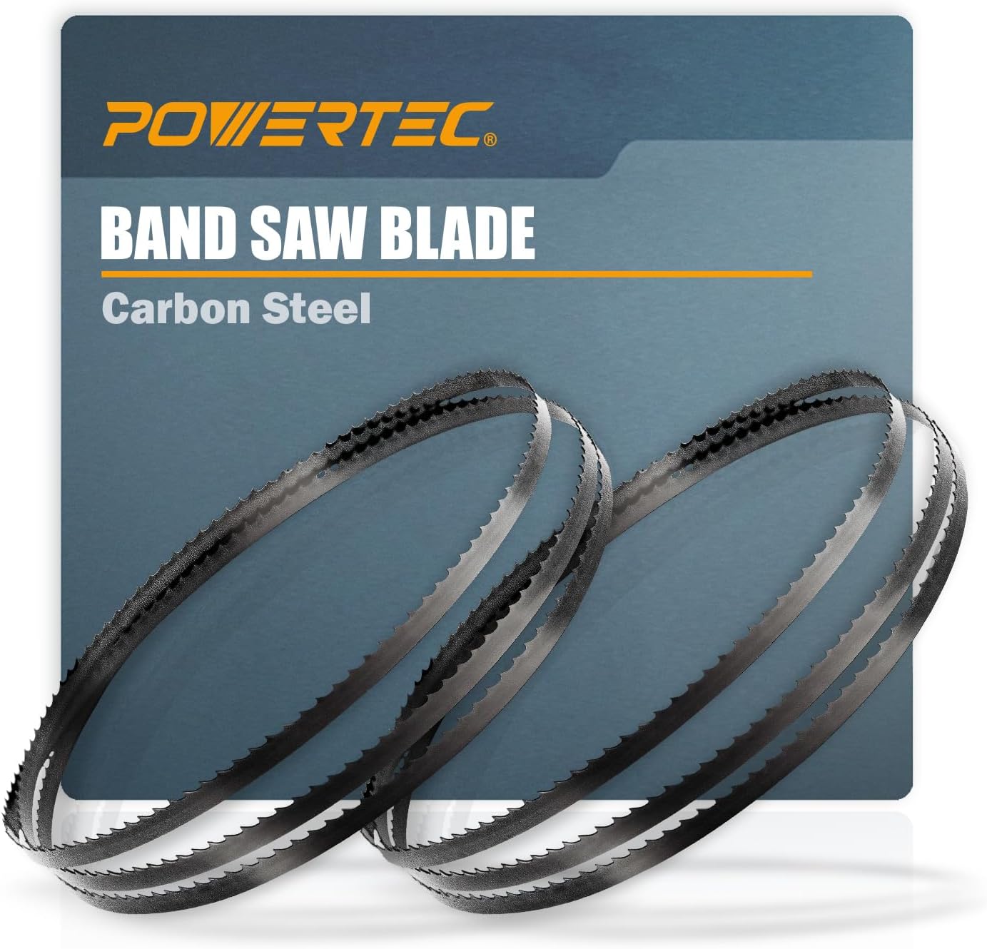 POWERTEC 62 Inch Bandsaw Blades, 3/8" x 10 TPI Band Saw Blades for Wen, Ryobi, Grizzly, Skil, Sears Craftsman and POWERTEC 9" Band Saw for Woodworking, 2 Pack (13134-P2)
