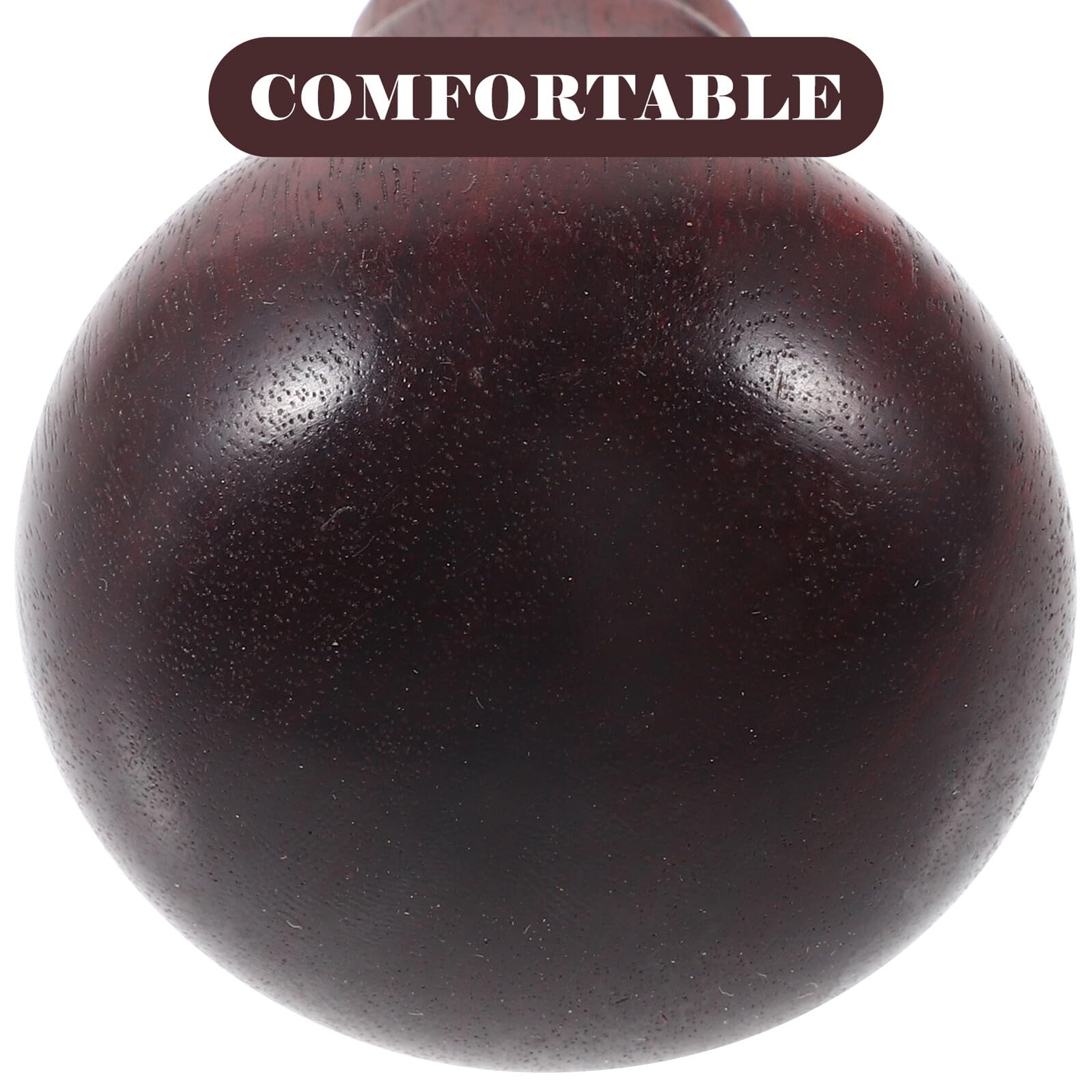 Mango de Repuesto para Bastón de Madera Maciza Africana 2 Piezas Agarre Antideslizante Ergonómico para Personas Mayores Accesorio Compatible para Bastones de Trekking y
