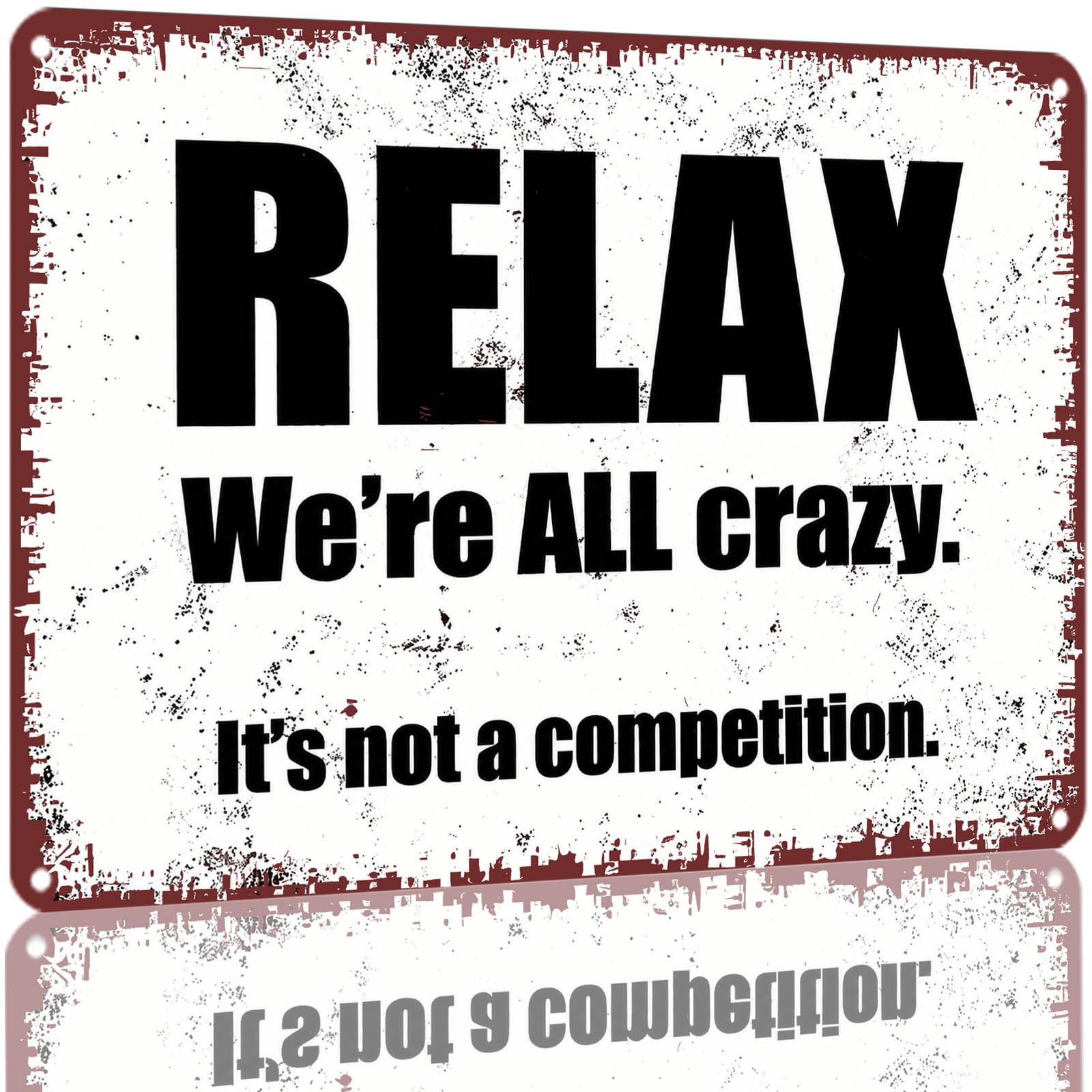 Kwqdozf As Pic Relax Funny Metal Tin Sign 8X12 Inch Aluminum Wall Decor For Home Garage Ba
