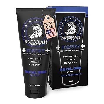 Bossman Fortify Intense Beard Conditioner for Men Royal Oud - Texas-Made