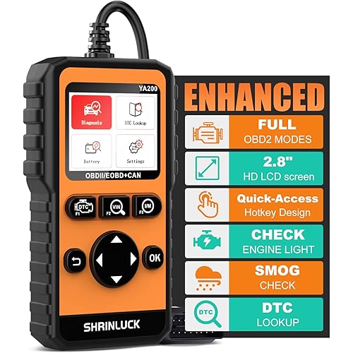 Y2 2.8'' Color Graphing Screen OBD2 Scanner Diagnostic Tool,Enhanced PRO Check and Reset Engine Fault Code,DTC Lookup,O2 Sensor Test,Live Data,Freeze Frame,OBDII Code Reader Tool for All Cars