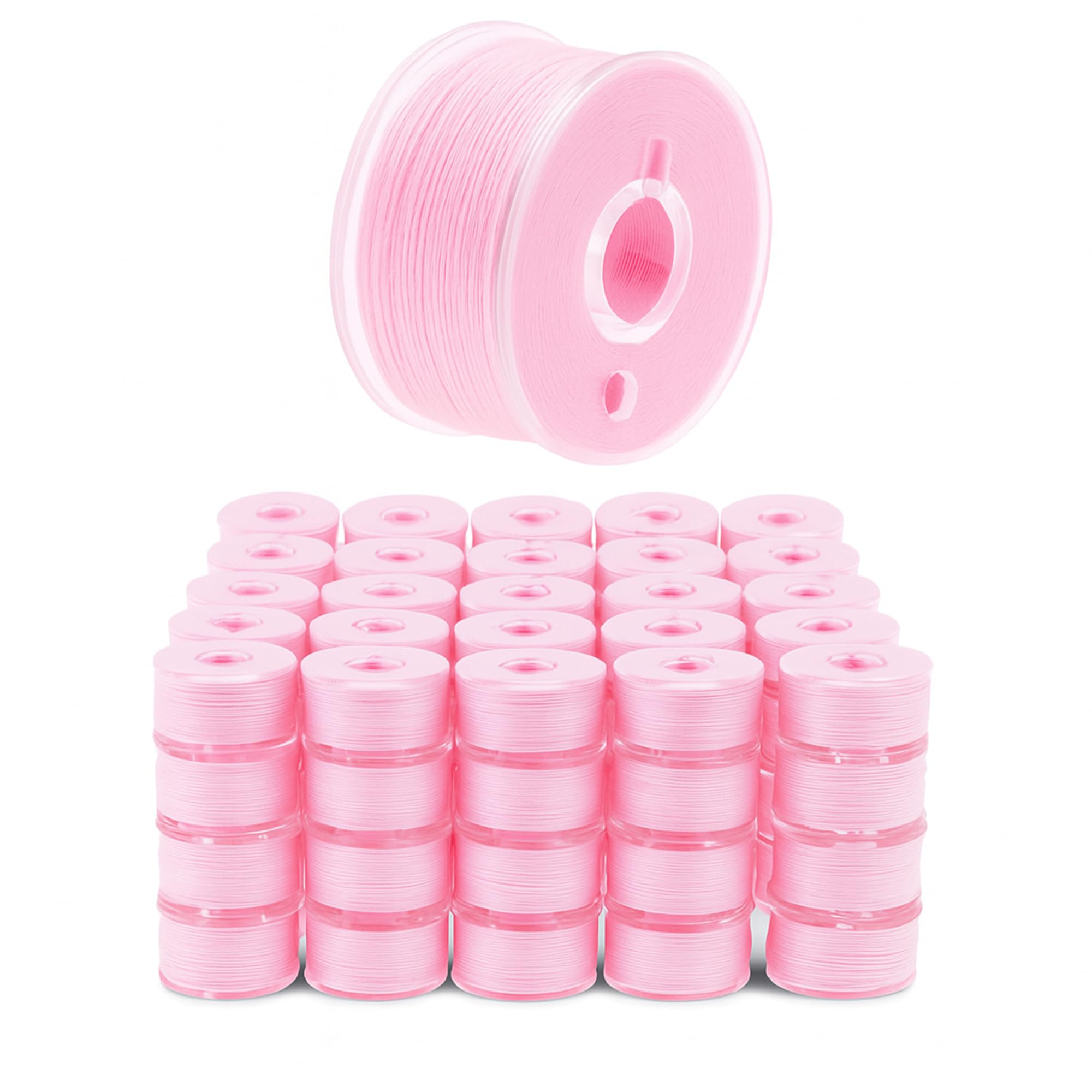 Mandala Crafts Pink 144 Sa156 Prewound Bobbins For Singer Sewing Machine -15J Sa156 Prefilled Bobbin Thread For Brother Sewing Machine And Embroidery