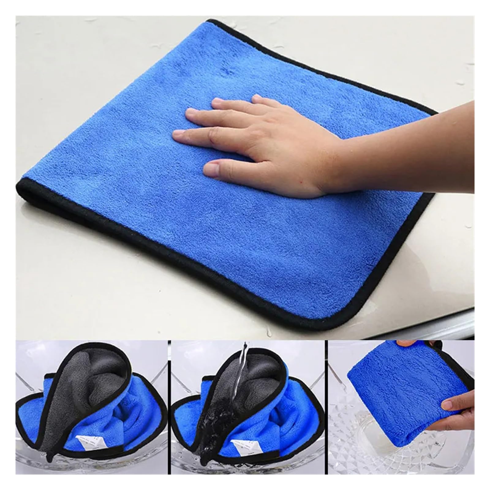 3er-/5er-/10er-Pack Mikrofaser-Autowaschtücher – Ultraweiche Reinigungstücher for Die Autopflege, Saugfähige Und Kratzfreie Autowaschwerkzeuge, Trocken- Und Poliertücher(10pcs 30x60cm)