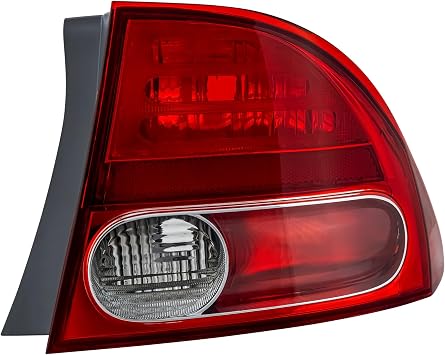 Go-Parts - Tail Light for Honda Civic 2006-2008, Right Passenger Side, Outer Lens and Housing, Sedan, Replacement 2007