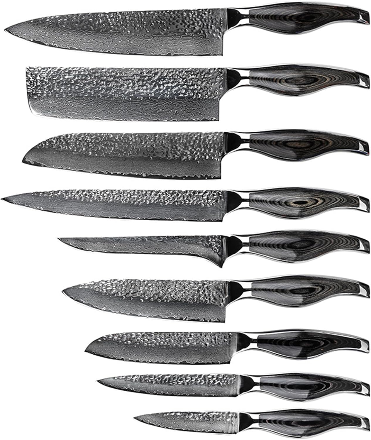 Set Cuchillos Cocina 9 Piezas Acero Inox