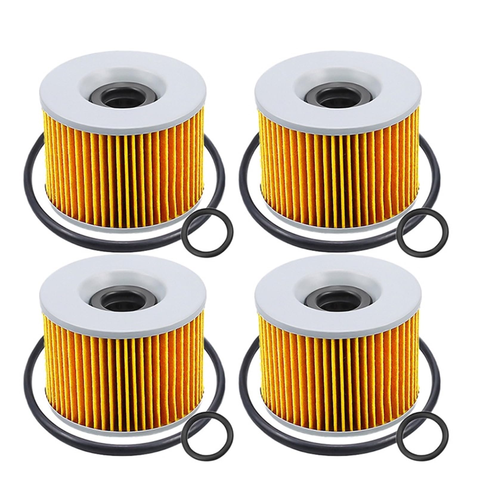 Motocyklowe Filtr Filtr oleju motocyklowego pasuje do Kawasaki ZZR250 ZZR1100 ZZR1200 Ninja 600R ZX400F ZX 550 600 750 1000 1100 ZX11 Filtr oleju(Yellow-4 pcs)