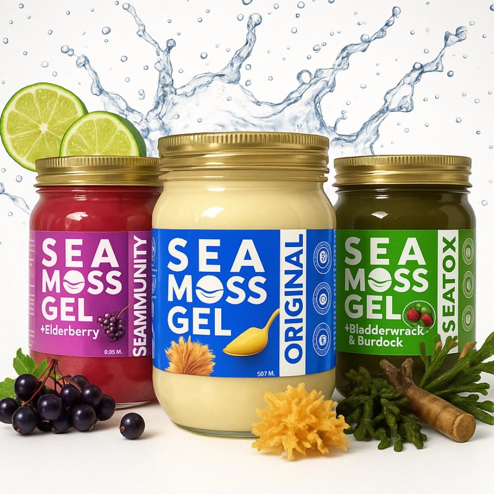 Sea Moss Gel - Essentials Moss Trio - Premium Quality - Naturally
