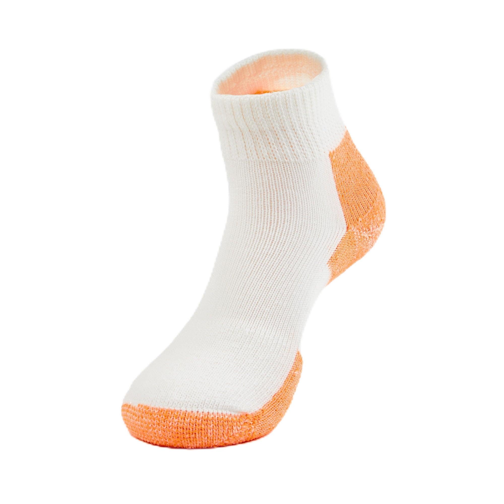 Thorlos Unisex Orange Mens Tmx Max Cushion Ankle Tennis Socks, Medium