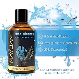 MAYJAM 100ML/3.38FL.OZ Sea Breeze Fragrance Oils with Glass Dropper, Essential Oils for Diffusers for Home, Long Lasting Scented Oils for Diffusers Soap Candle Making