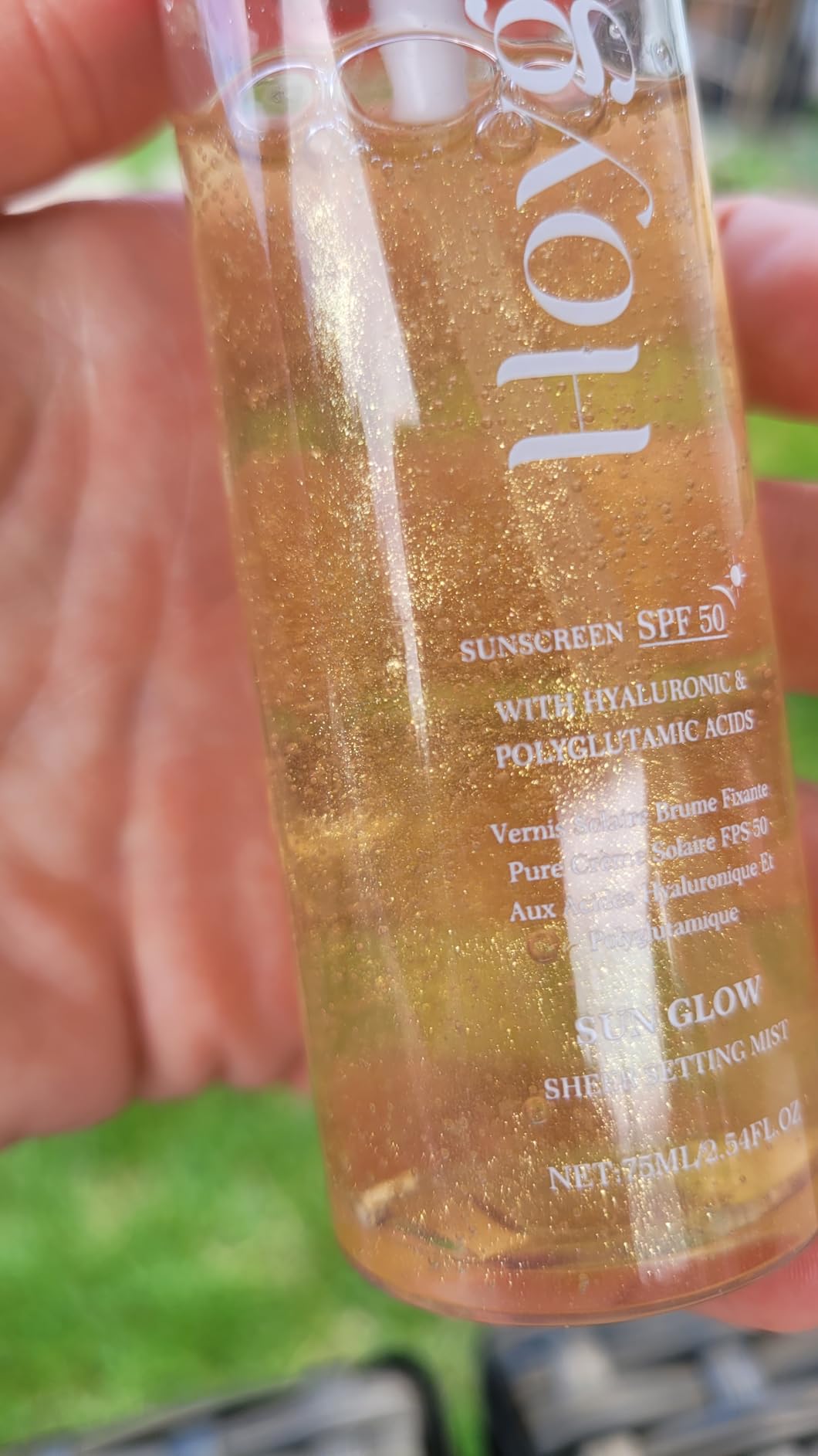 Kopari Sheghy Sunglaze Sheer Setting Mist Sunscreen SPF 50, Broad Spectrum Shimmering Body Oil Mist, Hydrating Makeup-Friendly Glow Spray, Reef-Safe, Non-Greasy & Fast-Absorbing for Face & Body (1)