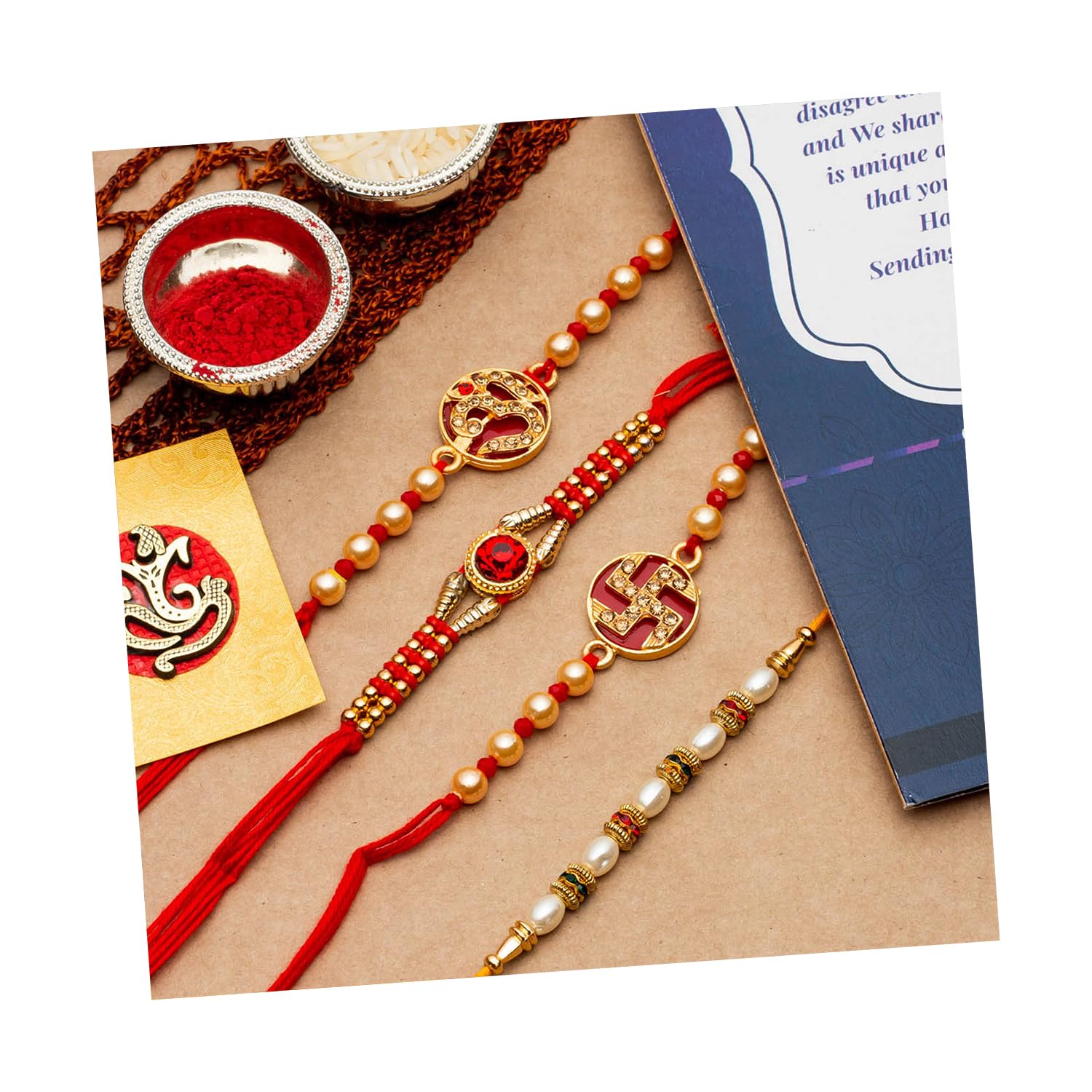 CraftVatika Combo of 4 Rakhi For Brother and Bhabhi - Om Swastik Rakhi For Bhai Kids - Round Extensive Rakhi For Bhaiya Bhabhi (B095T41Q19) Amazon Price History, Amazon Price Tracker