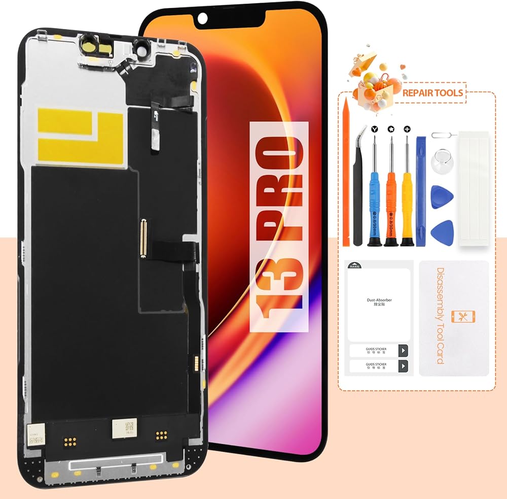 LL TRADER Écran Pour IPhone 13 Pro LCD 6,1" Écran De Rechange FHD Écran