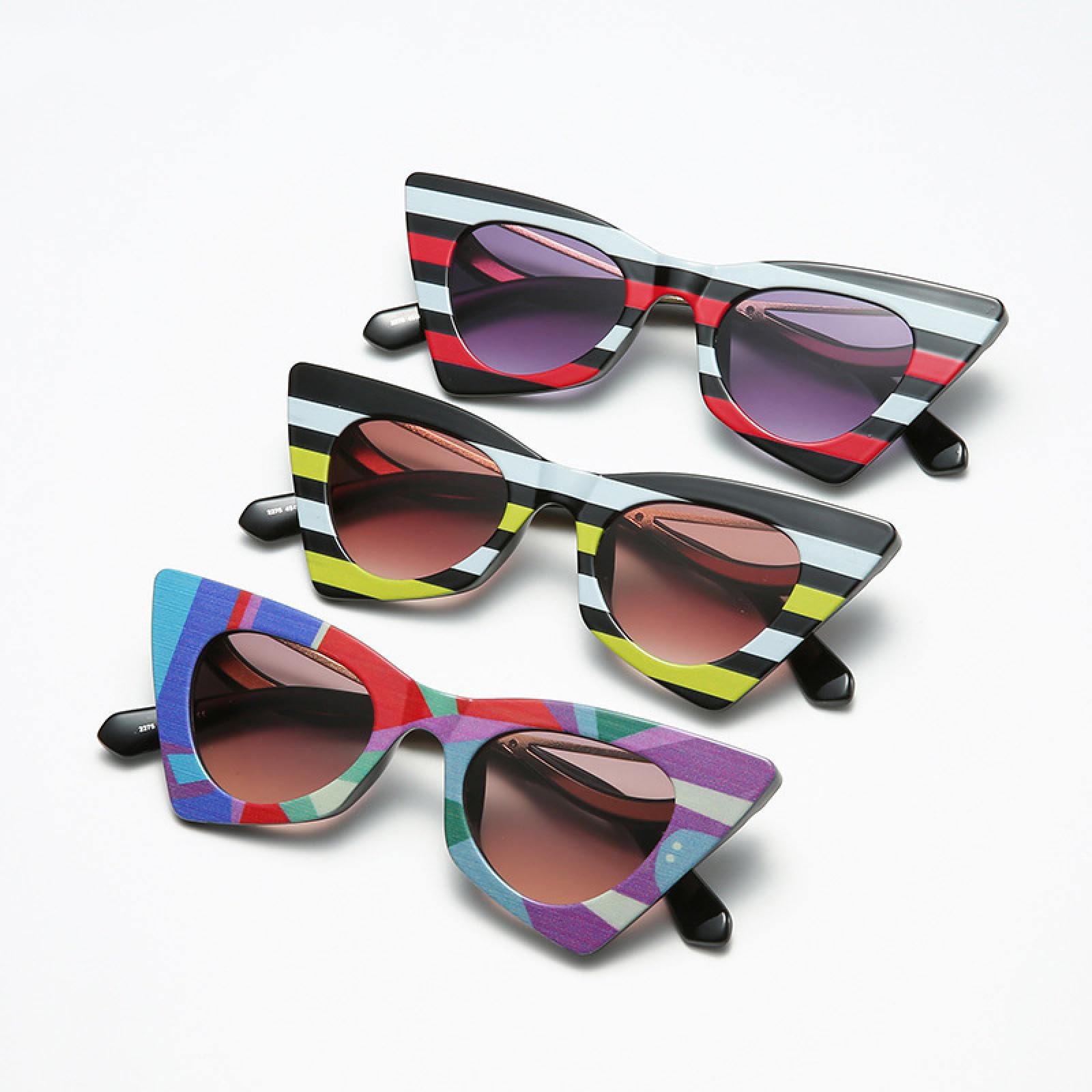 Occhiali da sole Cat Eye da donna, alla moda, punk, con montatura in metallo, UV400