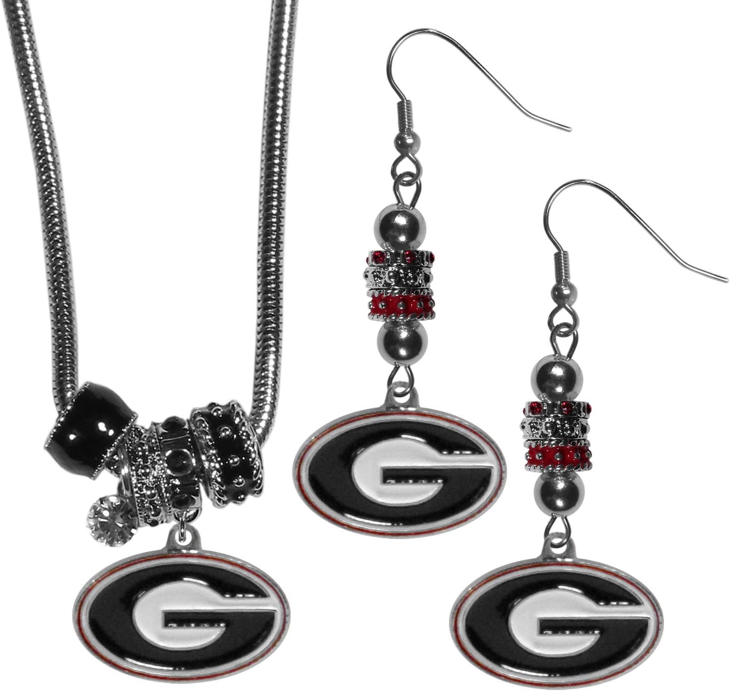 Siskiyou Sports NCAA womens Euro Bead Earrings and Necklace Set