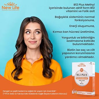 NewLife B12 PLUS Methylcobalamin Folik Asit Biotin (2 paketi)