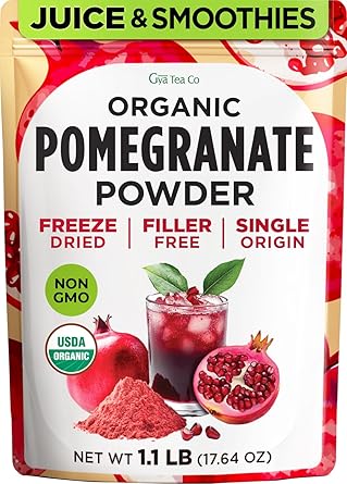 Organic Pomegranate Powder, 1.1lb Bulk Size - Antioxidant Rich Superfood