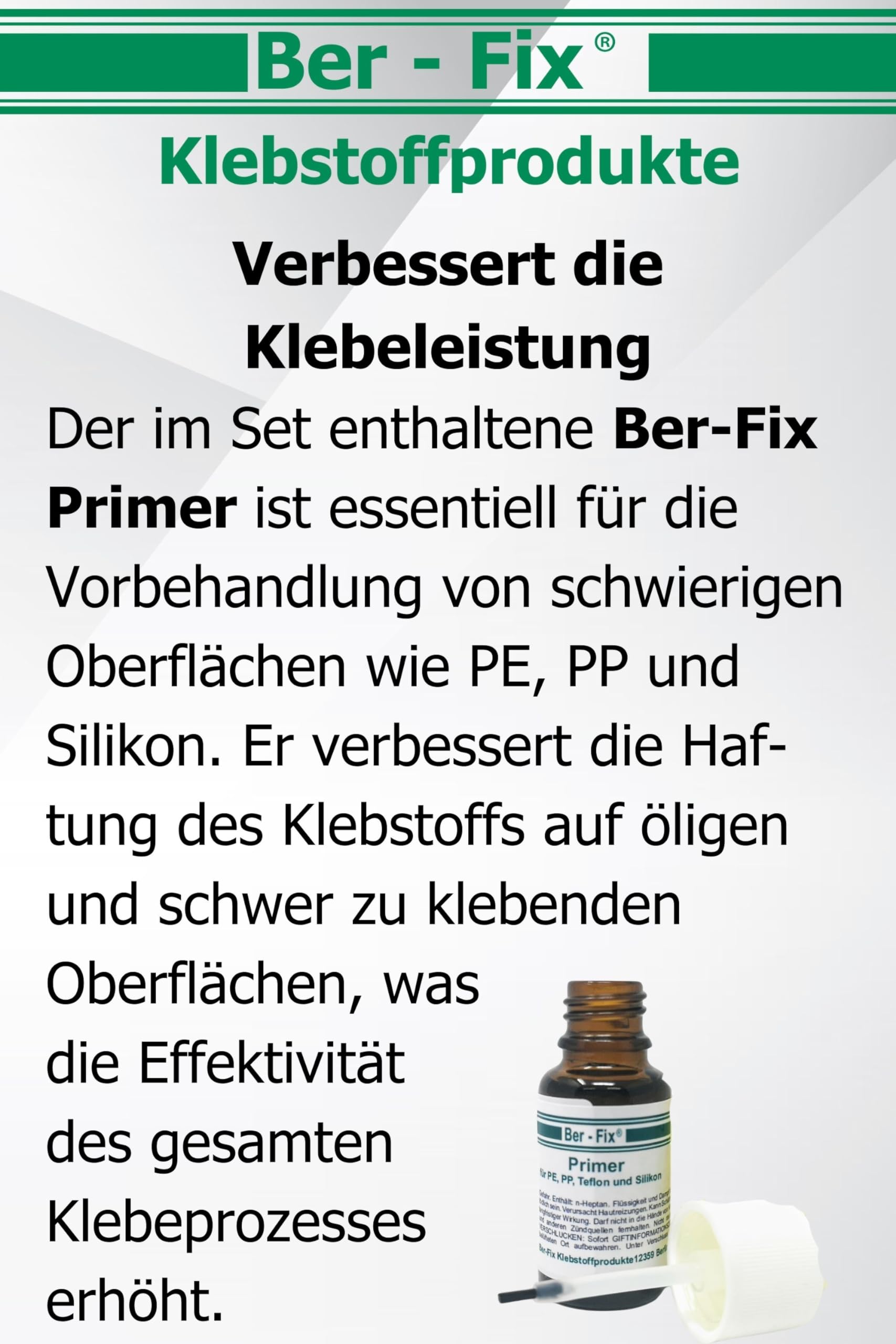 Ber-Fix PE PP PTFE Kunststoffkleber Set Feindüsen