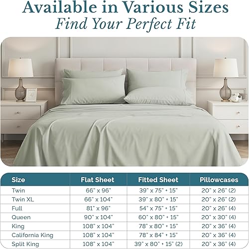 Miniatura 5 de Casa Platino Juego de sábanas de 500 hilos para cama tamaño King, acabado satinado suave y sedoso, sábanas de algodón suave y liso, sábana bajera