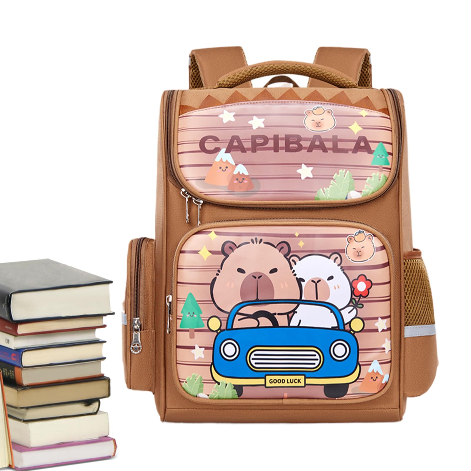 Sac à dos école capybara dessin animé avec dos ergonomique - 8