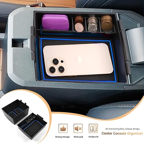 Vista 5 de YEE PIN Bandeja de consola Maverick 2022 2023 2024 2025 Maverick 2025 Organizador de consola central Maverick 2025, organizador de consola central