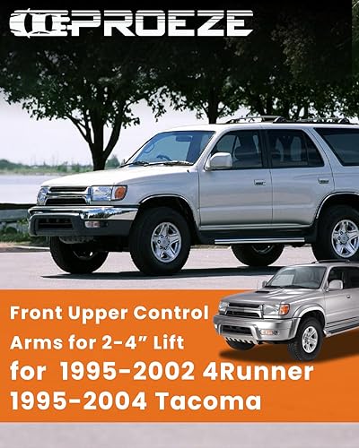 Miniatura 2 de YIZBAP 2 brazos de control superiores delanteros con rótula para Tacoma 1996-2002 4Runner 1995-2004, brazos de control de suspensión de elevación de